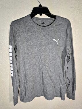 Puma Way 1 Long Sleeve Tee Gray Medium
